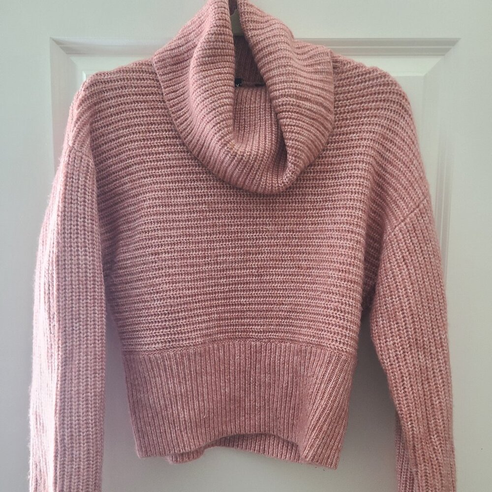 Express Pink Cowl neck sweater